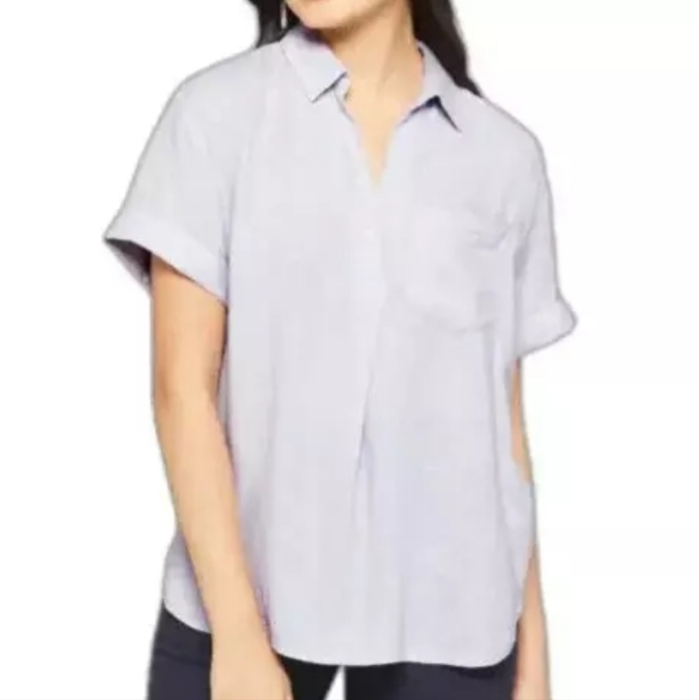 Madewell‎ Swenson Linen Blend Popover Shirt